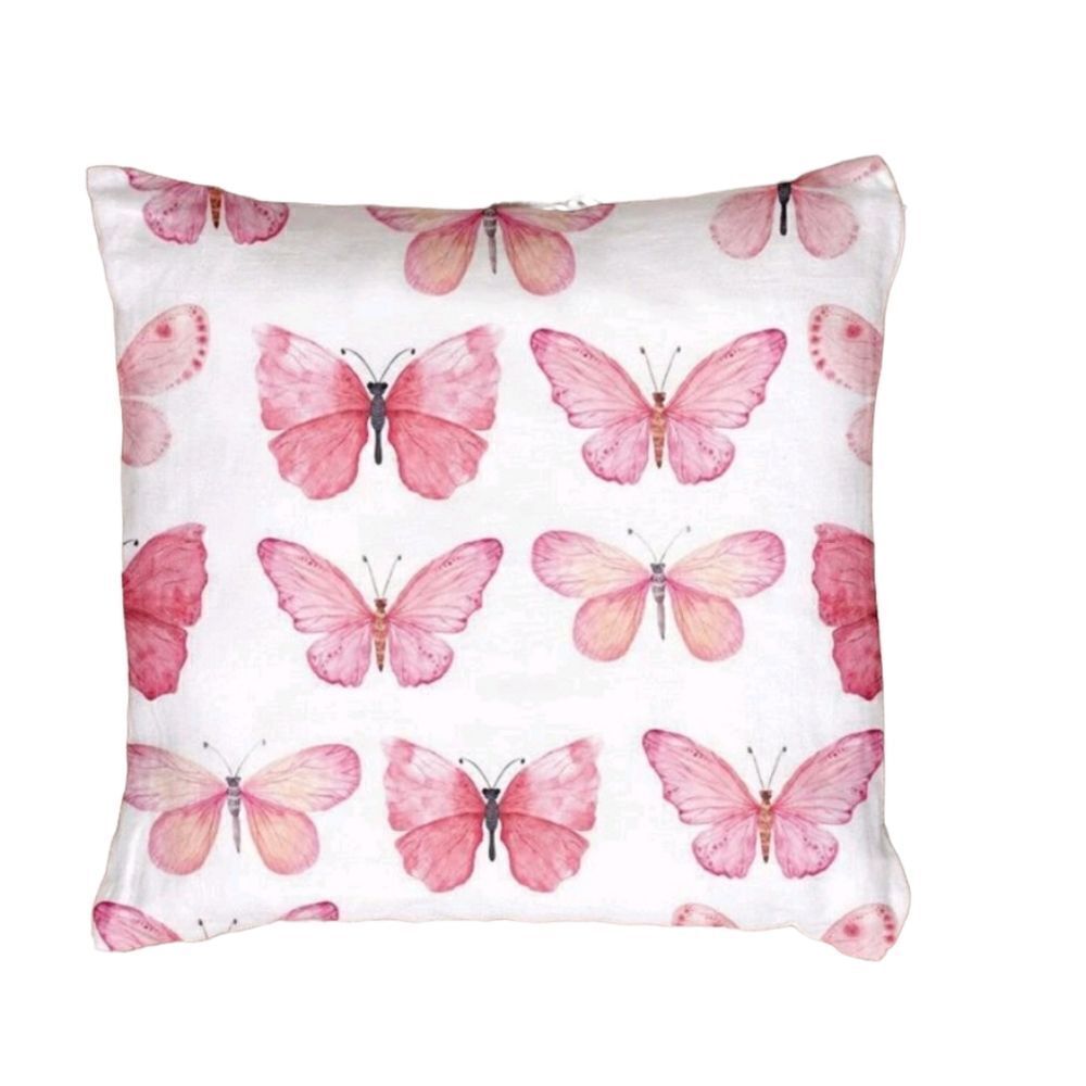 Pink Butterfly Pillow Cover - Picture 6 of 6